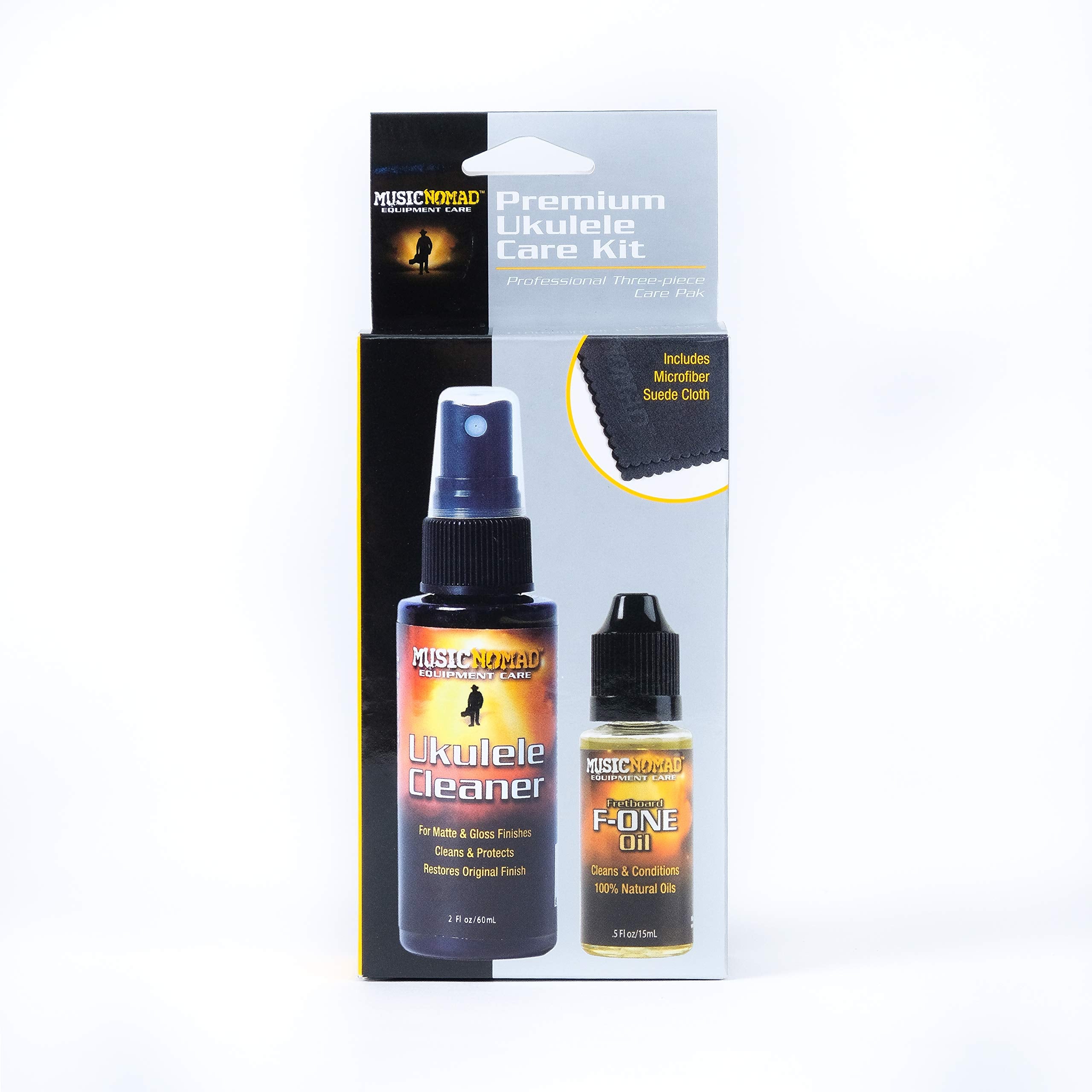 MusicNomad MN142 Premium Ukulele Care Kit 3 Pack